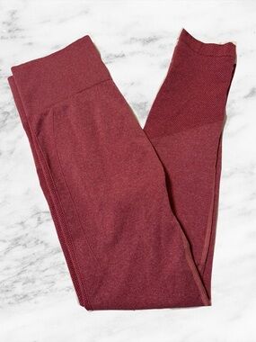 Seamless High-Waist Active Leggings - Deep Wine